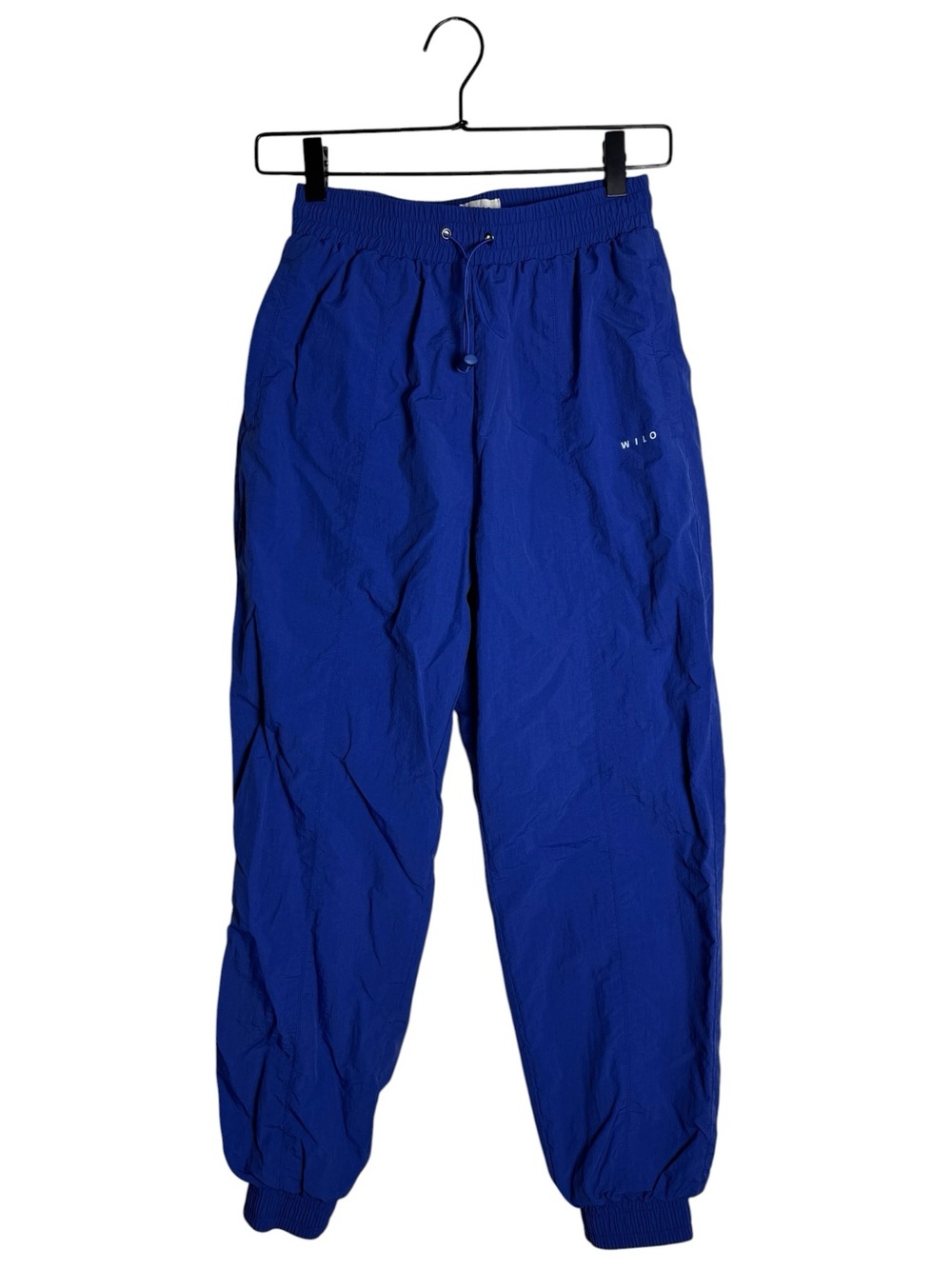 WILO The Label Parachute Pants Surf The Web Blue Windbreaker Joggers Size XS